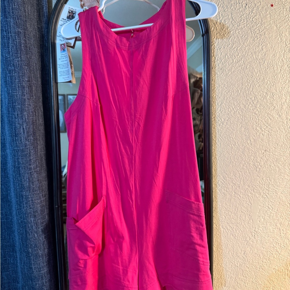 Vibrant Pink Sleeveless Romper